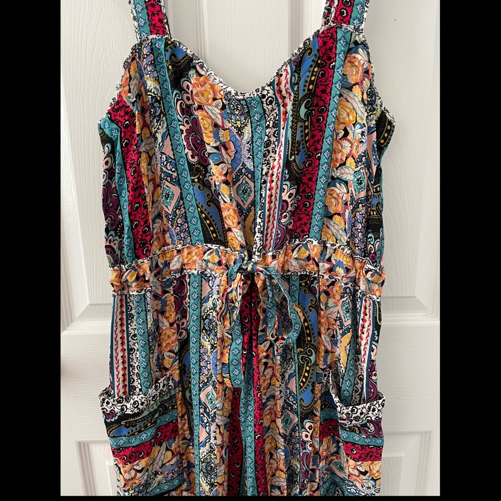 Anthropologie abstract jumpsuit